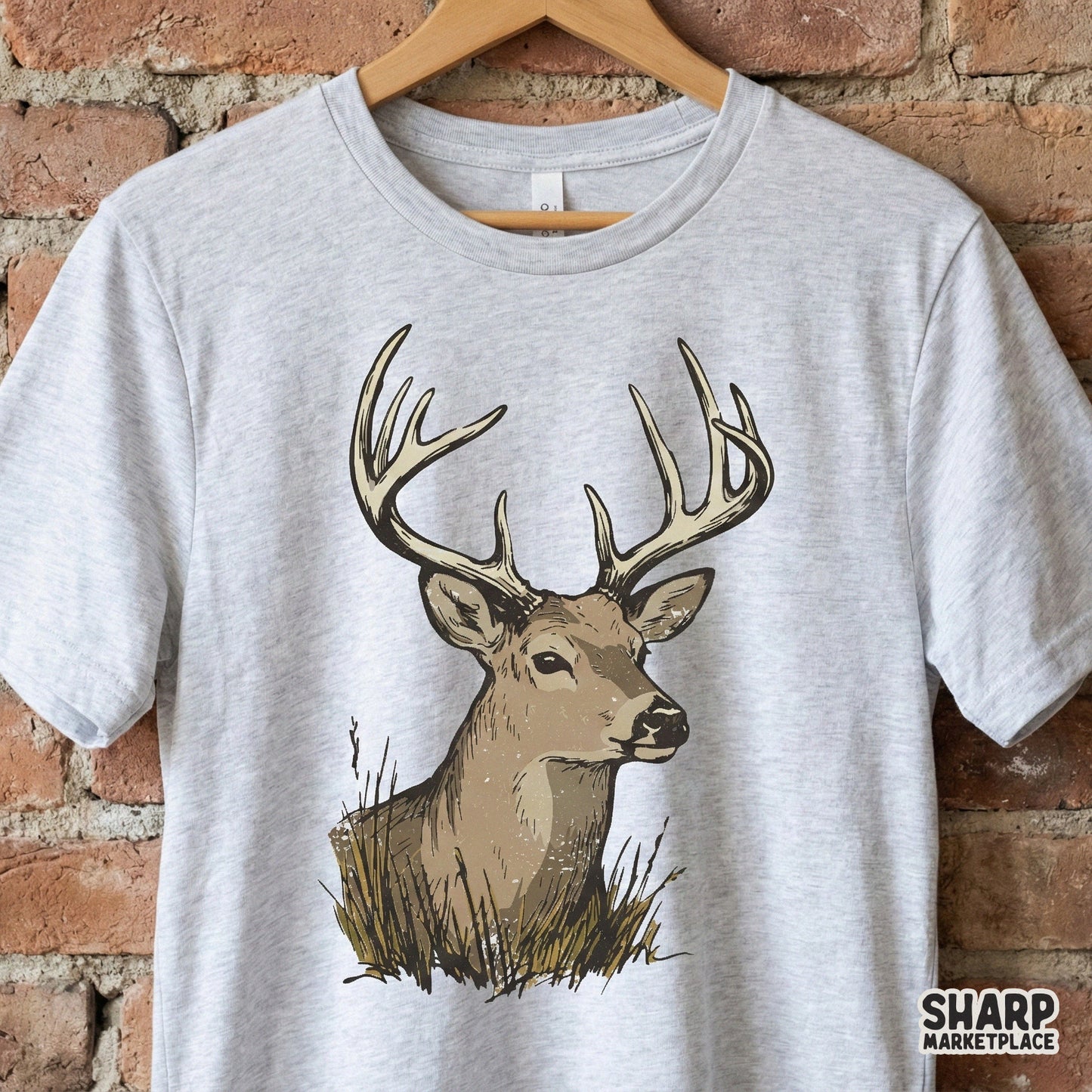 Deer PNG, Majestic Buck Clipart for Shirts - 300 DPI Design for T-Shirt