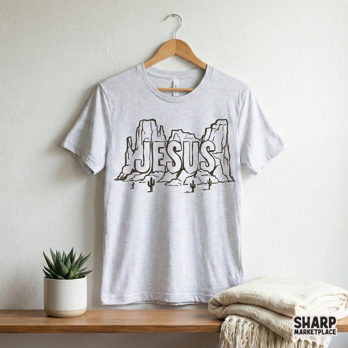 Jesus Mountain PNG, Christian Western Shirt Design - 300 DPI Design for