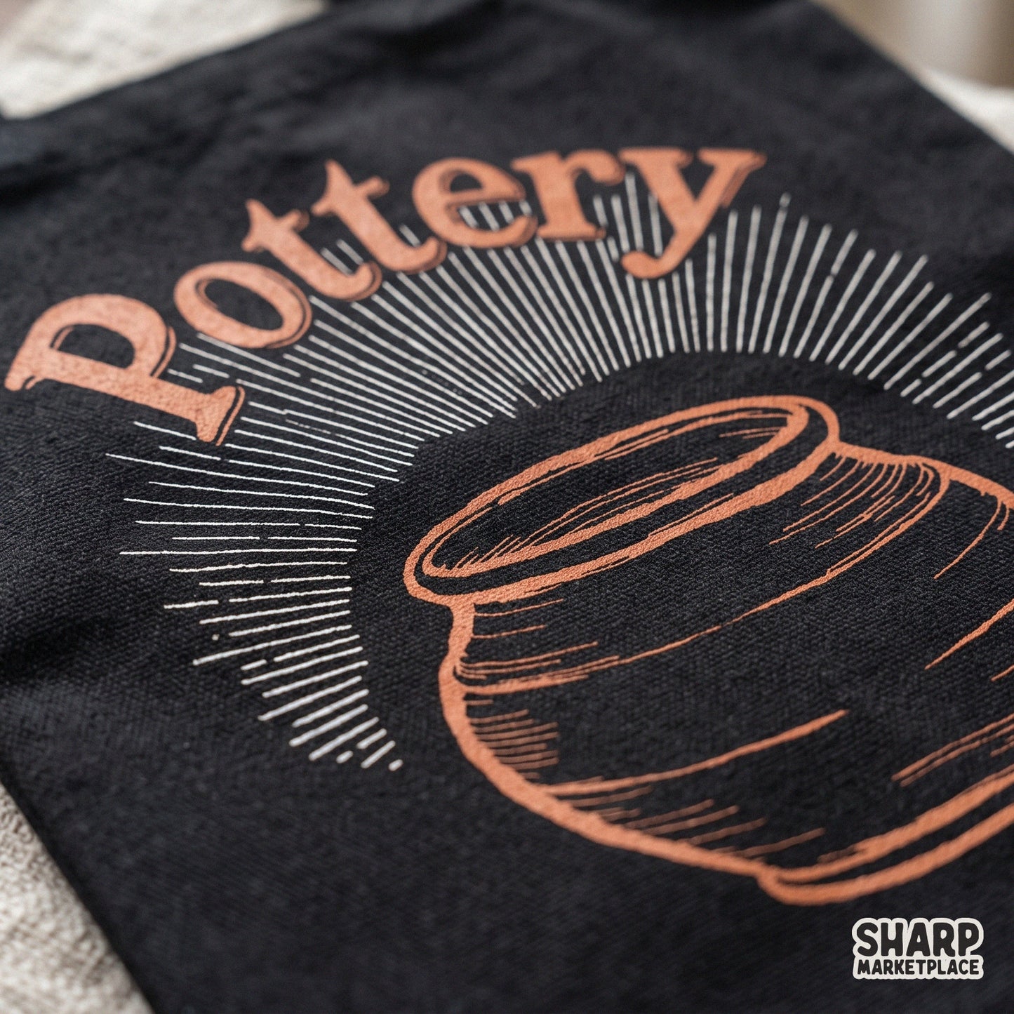 Retro pottery lover sunburst design for custom trending shirts and aesthetic ceramic artist apparel gifts