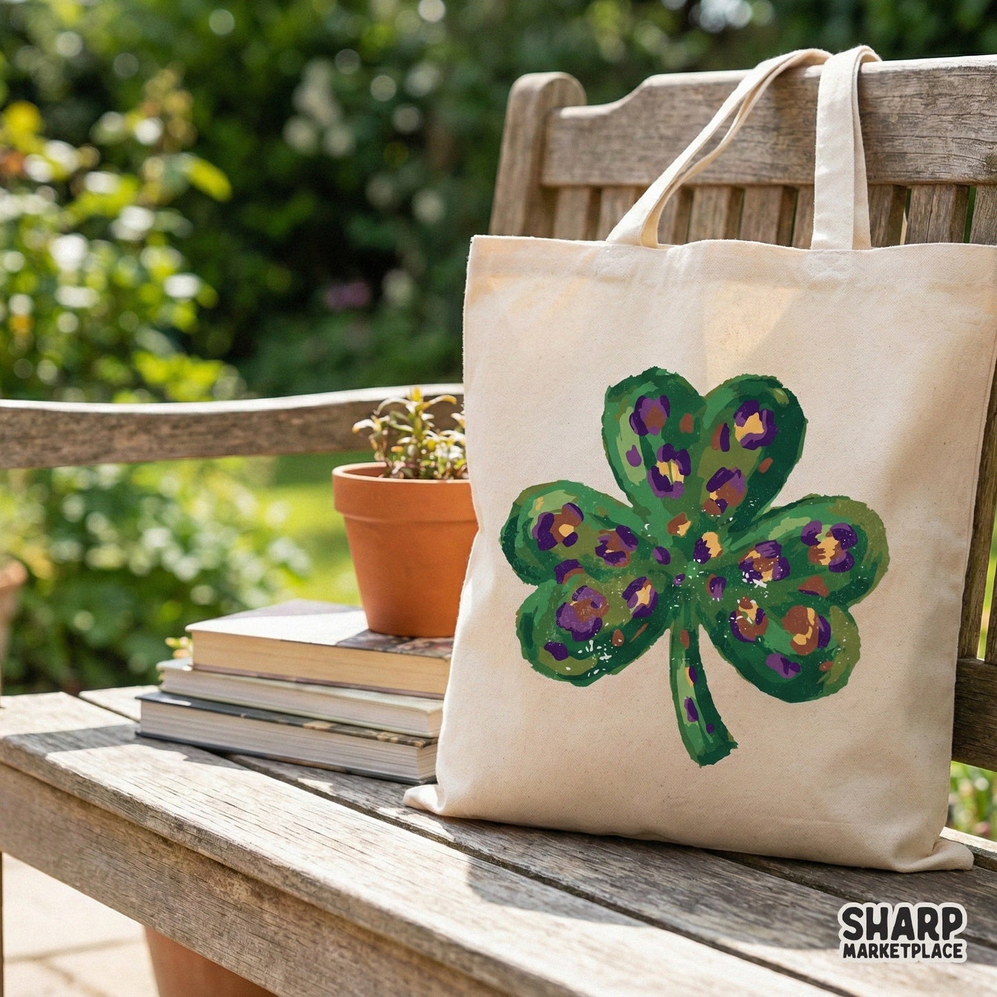 Leopard Shamrock PNG, St Patrick's Day Clover Digital Design - 300 DPI