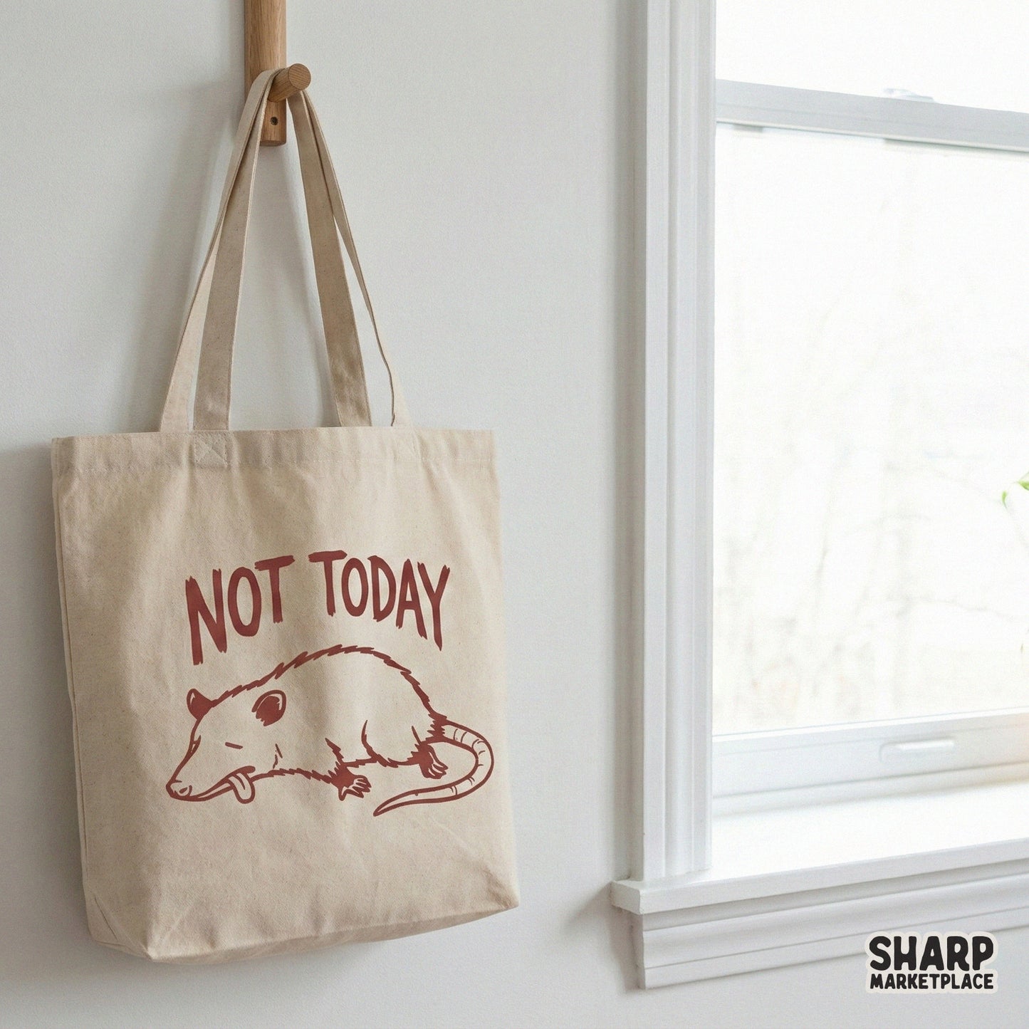 Not Today PNG, Funny Opossum Digital Download - 300 DPI Design for T-Shirt