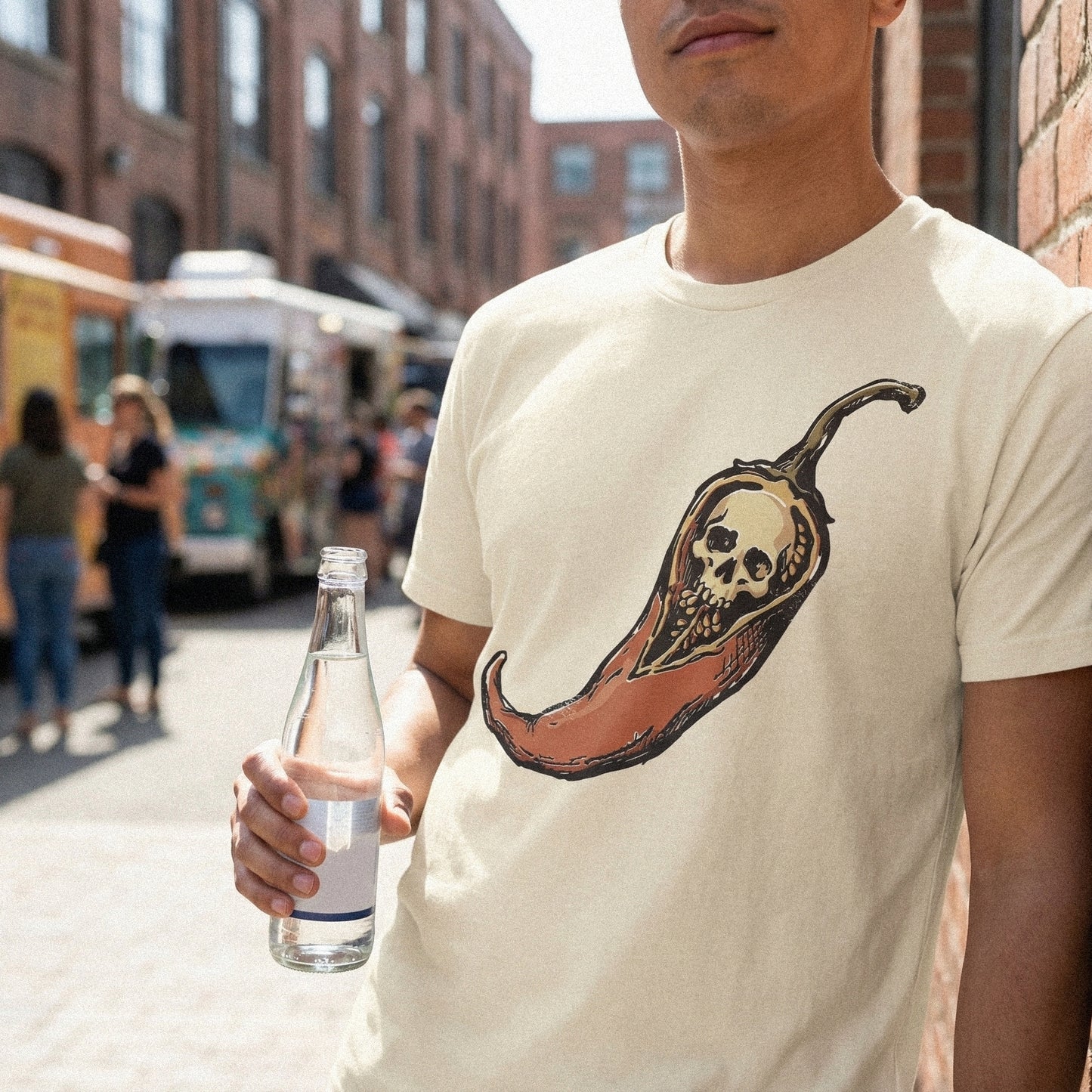 Hot Pepper Skull PNG, Spicy Ghost Chili Design - 300 DPI Design for T-Shirt