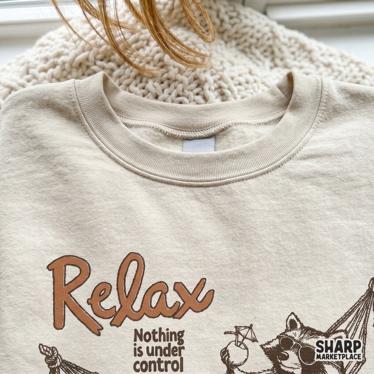 Funny raccoon in a hammock summer sublimation design for beach shirts and tumblers