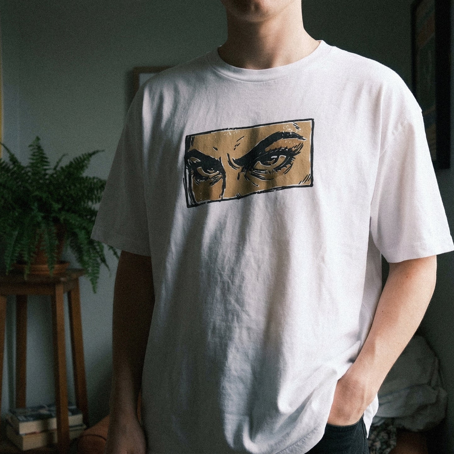 Intense Eyes PNG, Bold Eyebrow Graphic - 300 DPI Design for T-Shirt