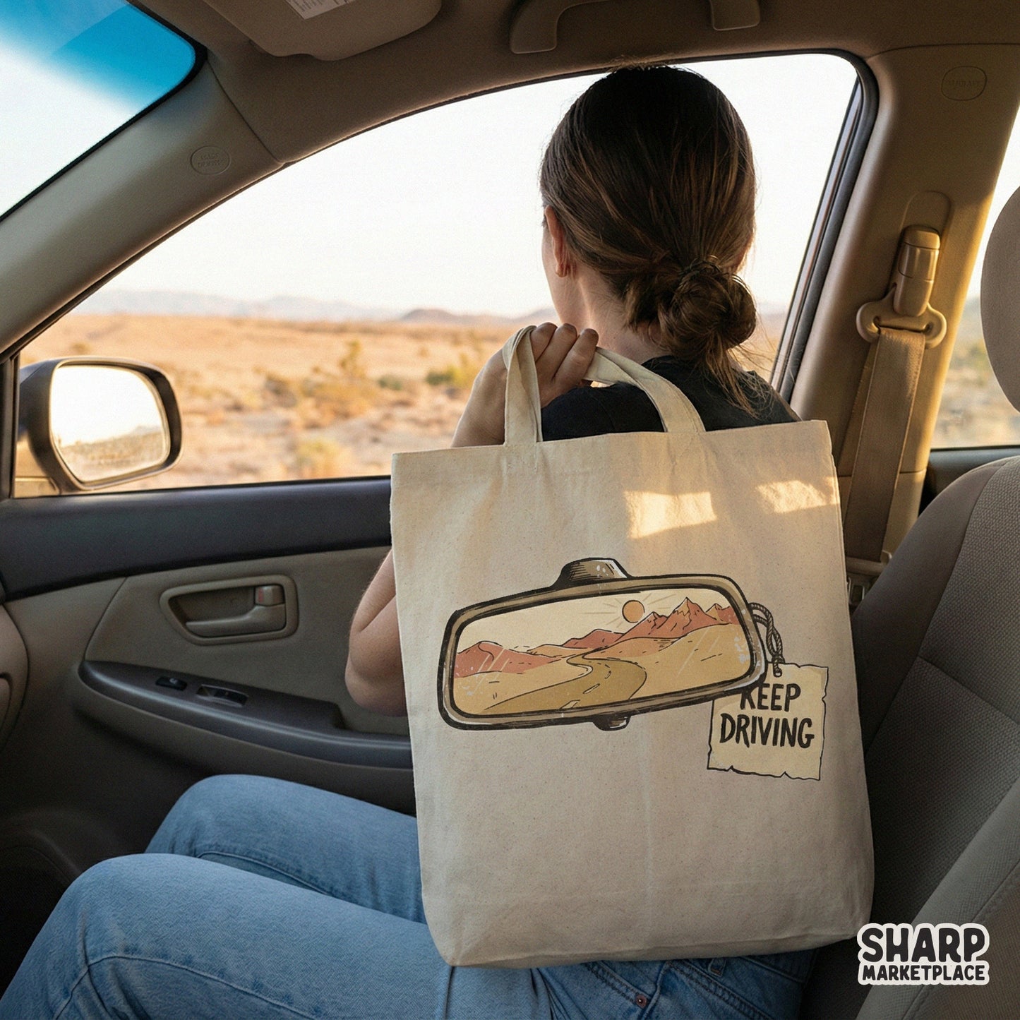 Keep Driving PNG, Vintage Desert Road Art - 300 DPI Design for T-Shirt