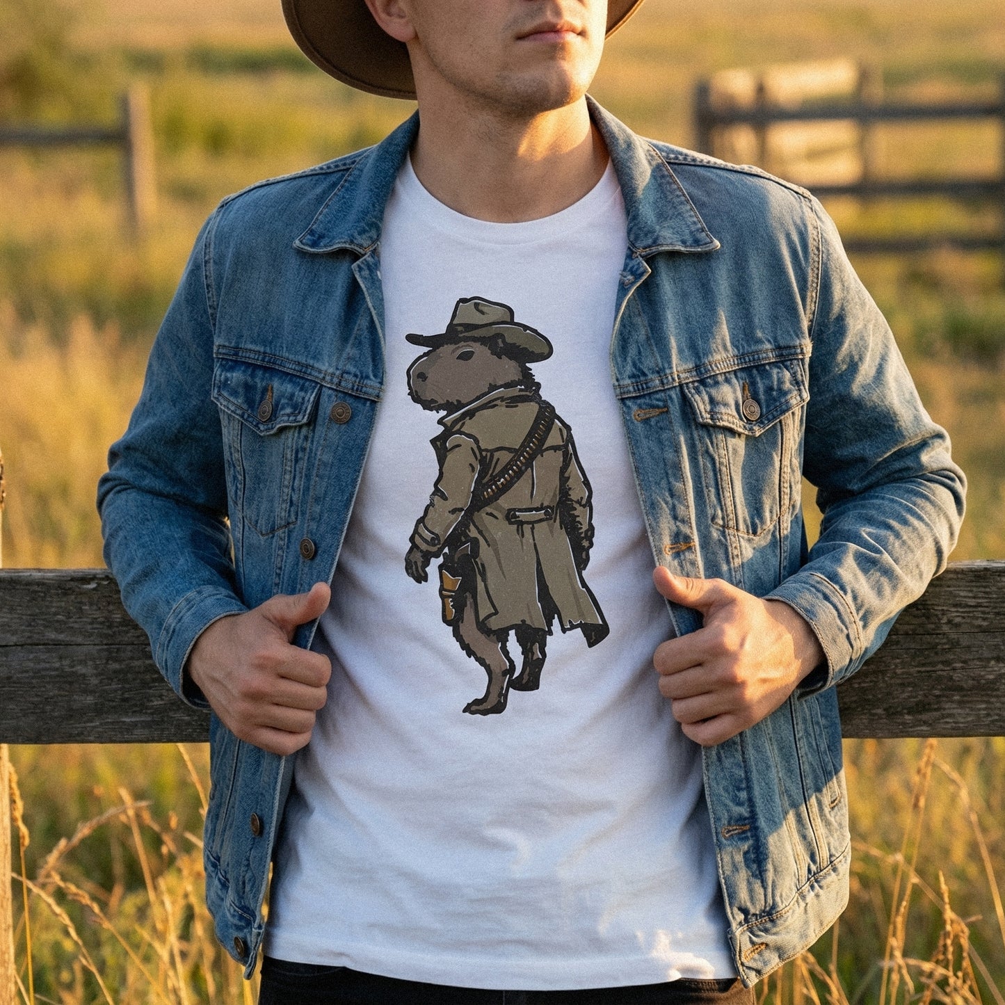 Cowboy Capybara PNG, Wild West Animal Design - 300 DPI Design for T-Shirt