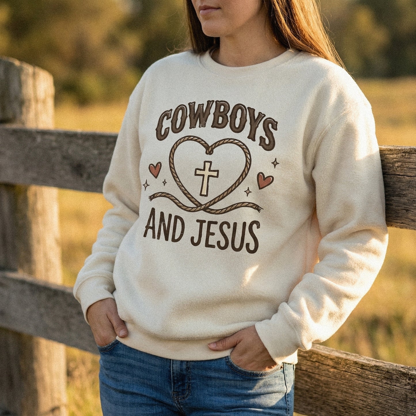Cowboys And Jesus PNG, Western Christian Shirt Design - 300 DPI Design