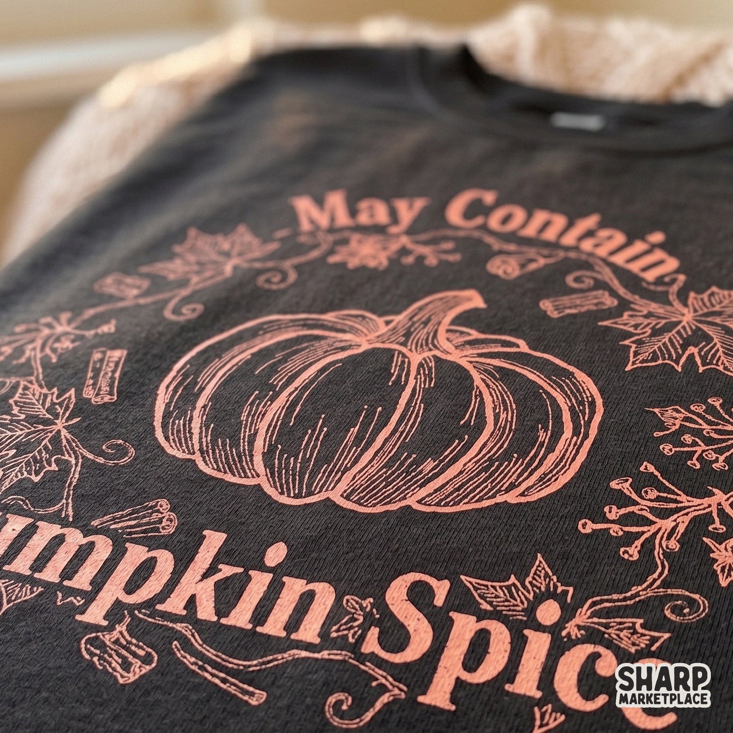 Retro pumpkin spice fall png for thanksgiving and halloween t-shirt designs and autumn home decor crafts