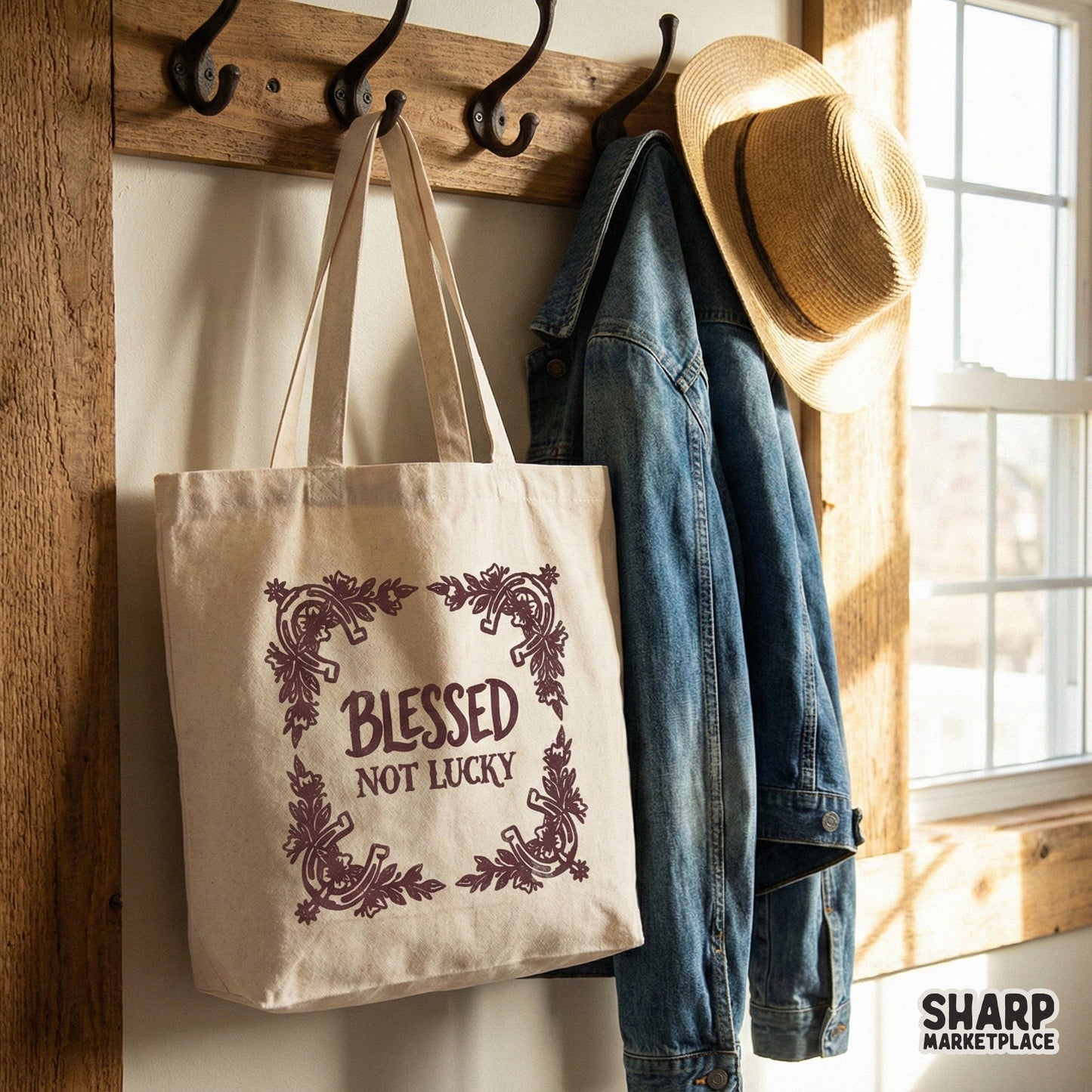 Blessed Not Lucky PNG Shirt, Inspirational Quote PNG - 300 DPI Design for