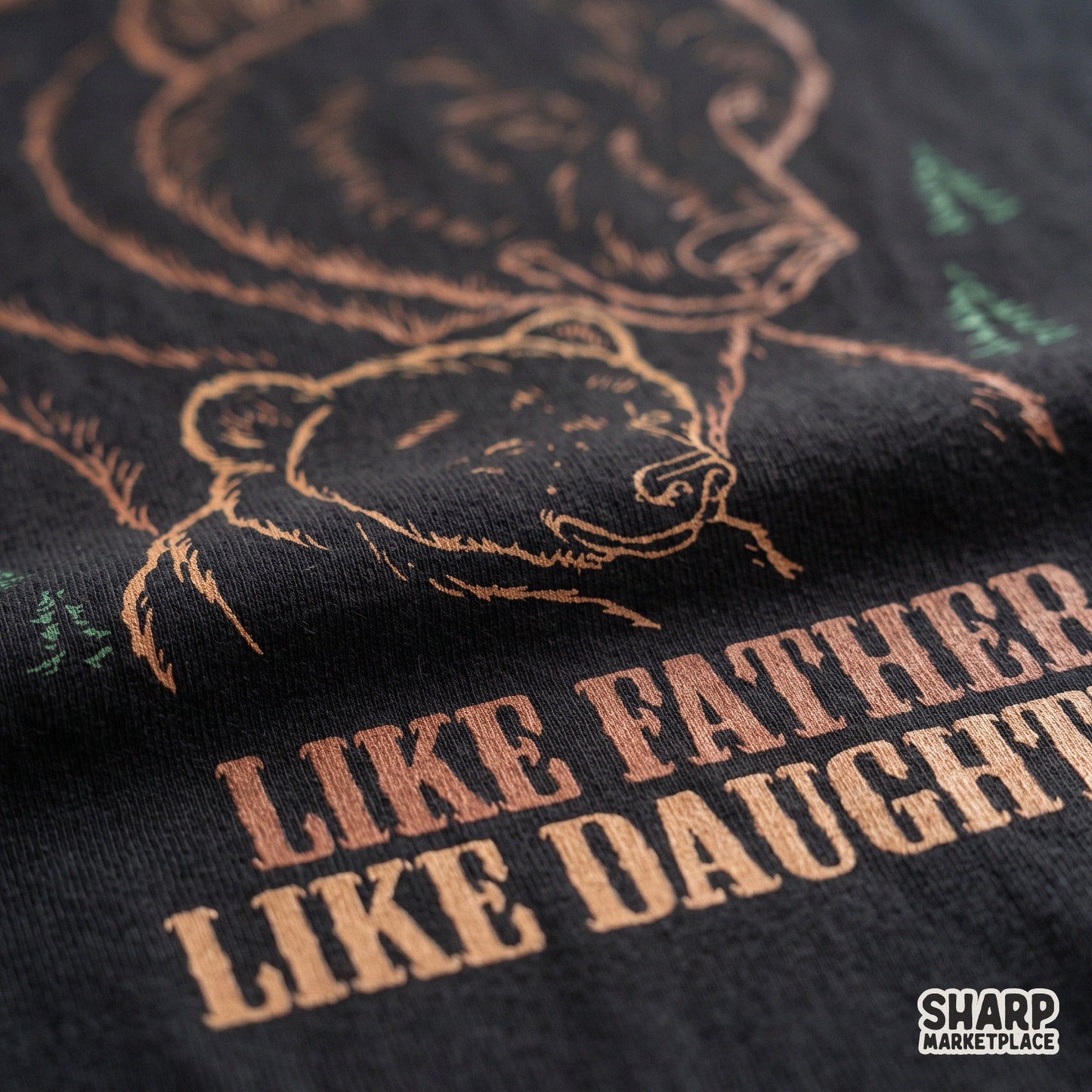 Retro retro bear png design for a Father's Day camping family reunion sublimation t-shirt