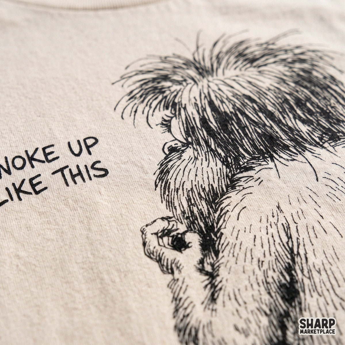 I Woke Up Like This PNG, Funny Messy Bedhead Monster Shirt