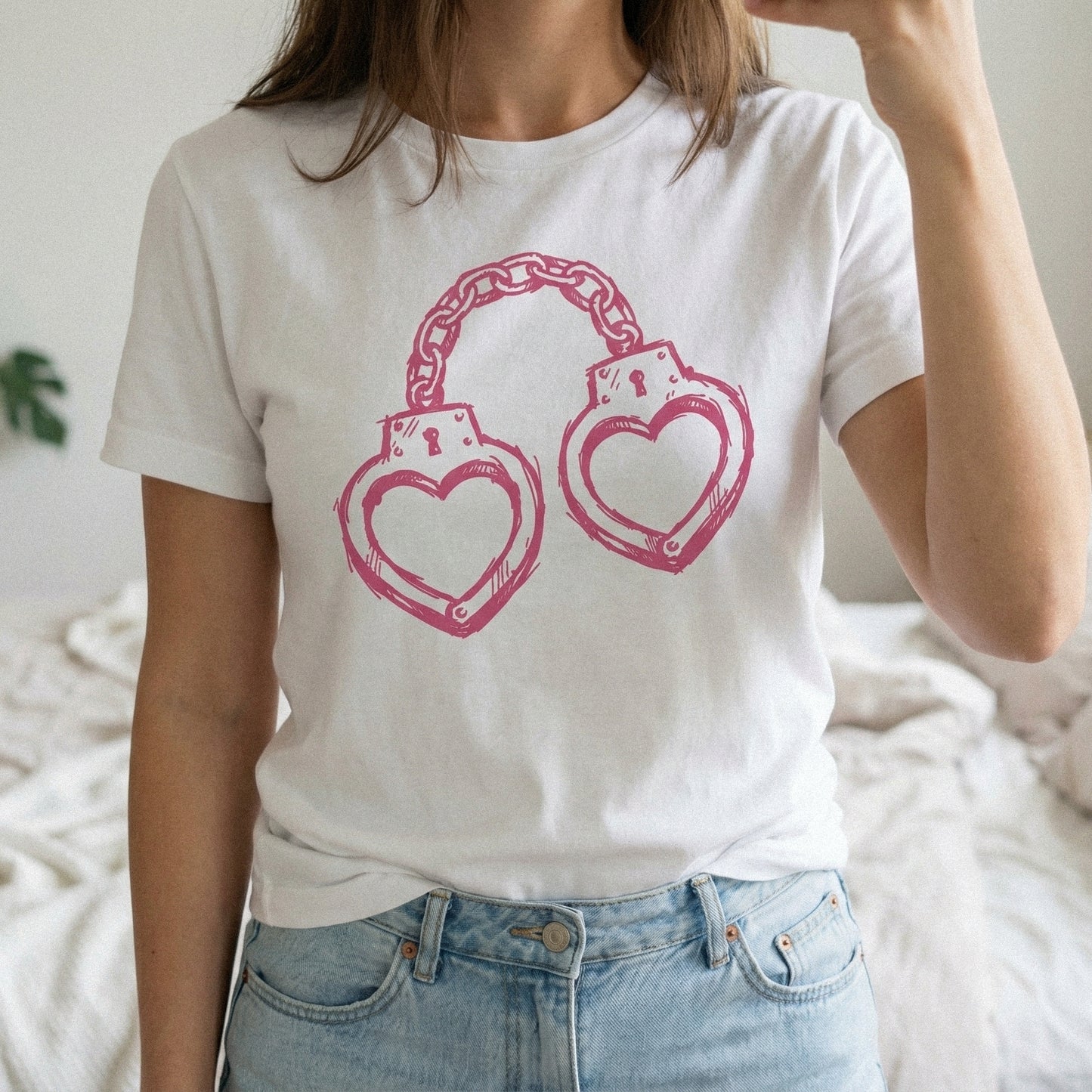 Heart Handcuffs PNG, Valentine Love Clipart - 300 DPI Design for T-Shirt