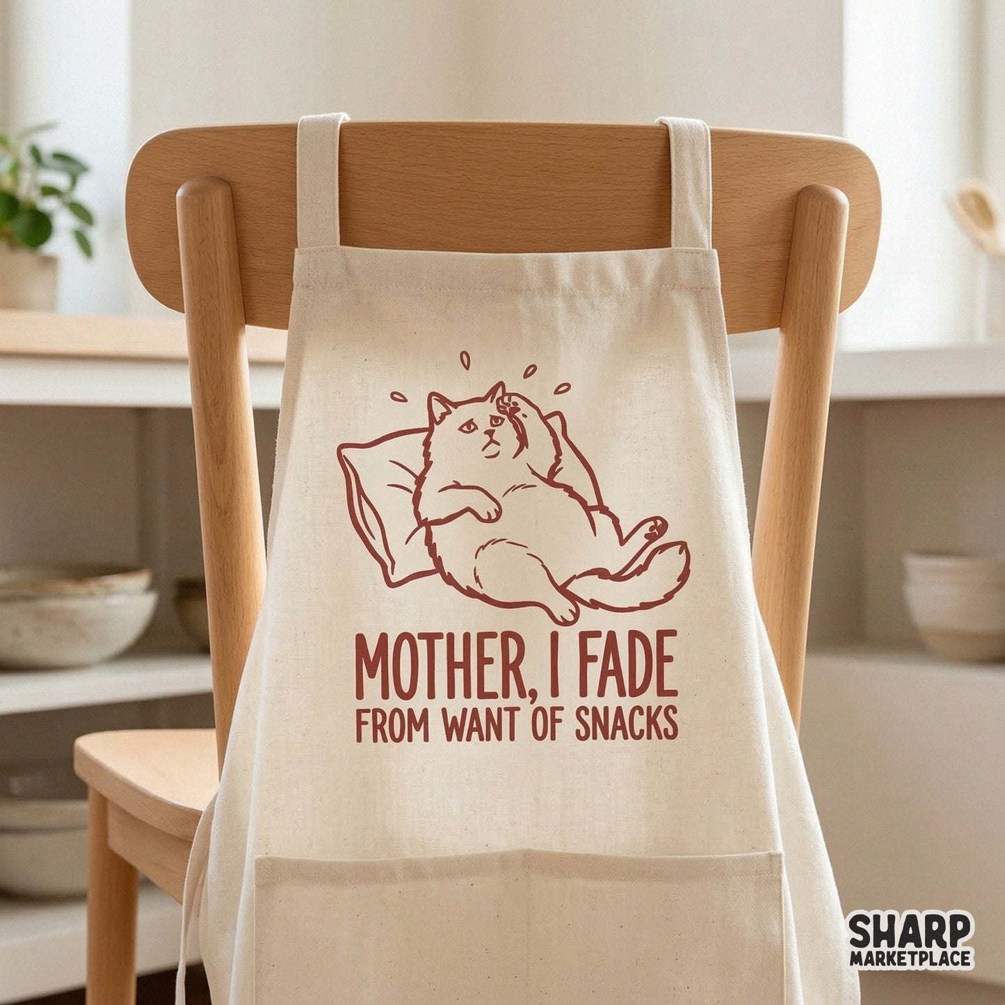 Mother I Fade From Want Of Snacks PNG, Funny Cat Digital Design - 300 DPI