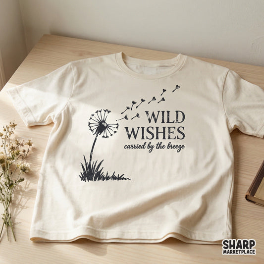 Wild Wishes PNG Design, Dandelion Breeze Digital Download - 300 DPI