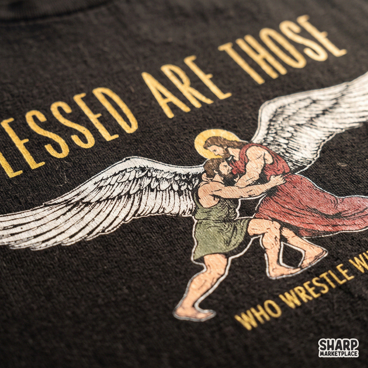 Blessed Are Those Who Wrestle With God PNG, Christian Shirt