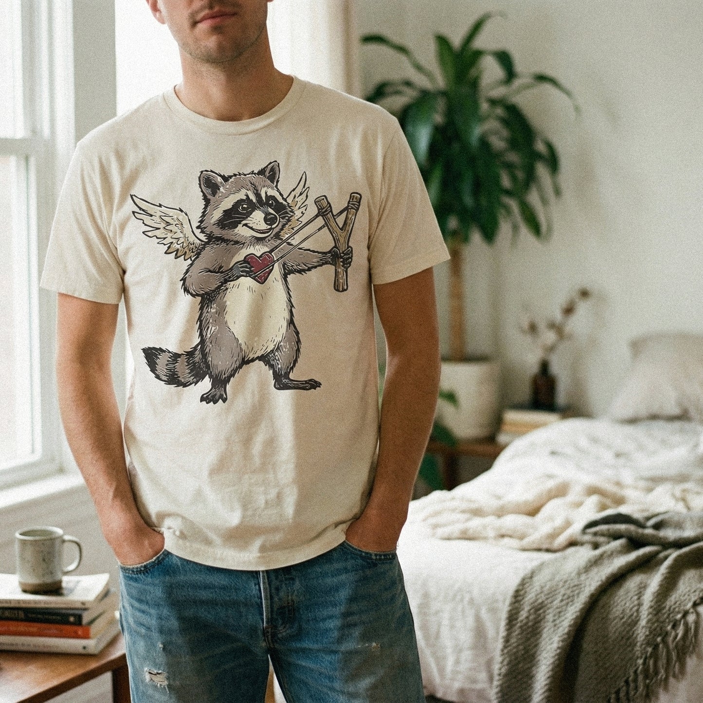 Raccoon With Wings PNG, Cute Animal Clipart - 300 DPI Design for T-Shirt