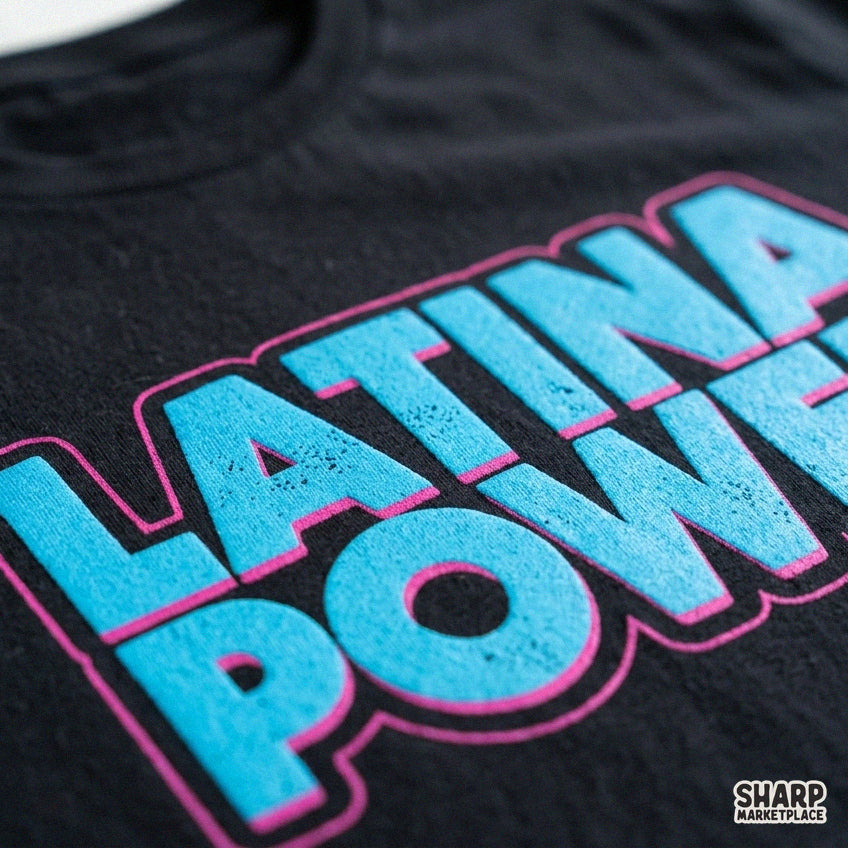 Latina Power Trendy Png, Hispanic Pride Shirt Png, Retro