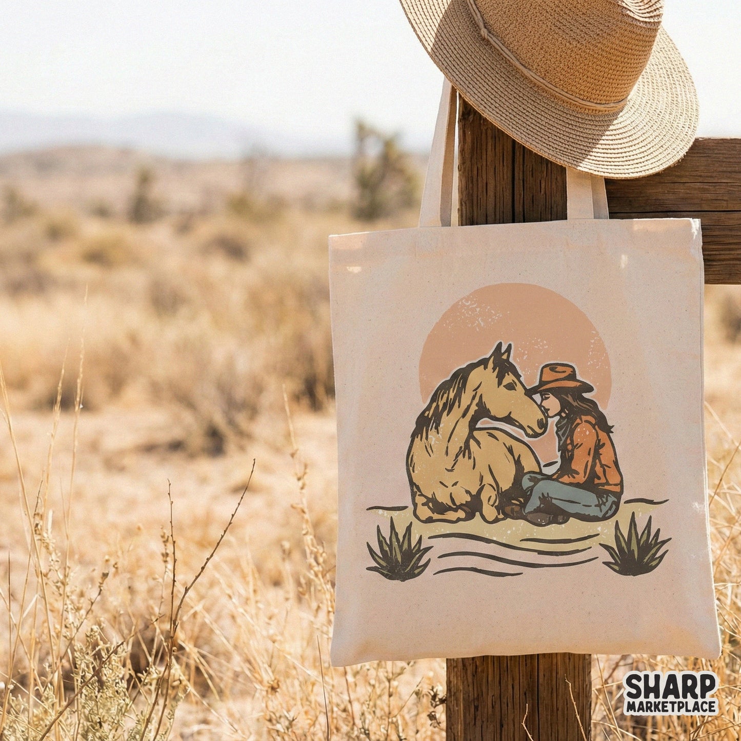 Cowgirl And Horse PNG, Western Friendship Art - 300 DPI Design for T-Shirt