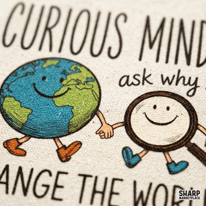 Retro Curious Minds Ask Why teacher PNG sublimation design for science education shirts