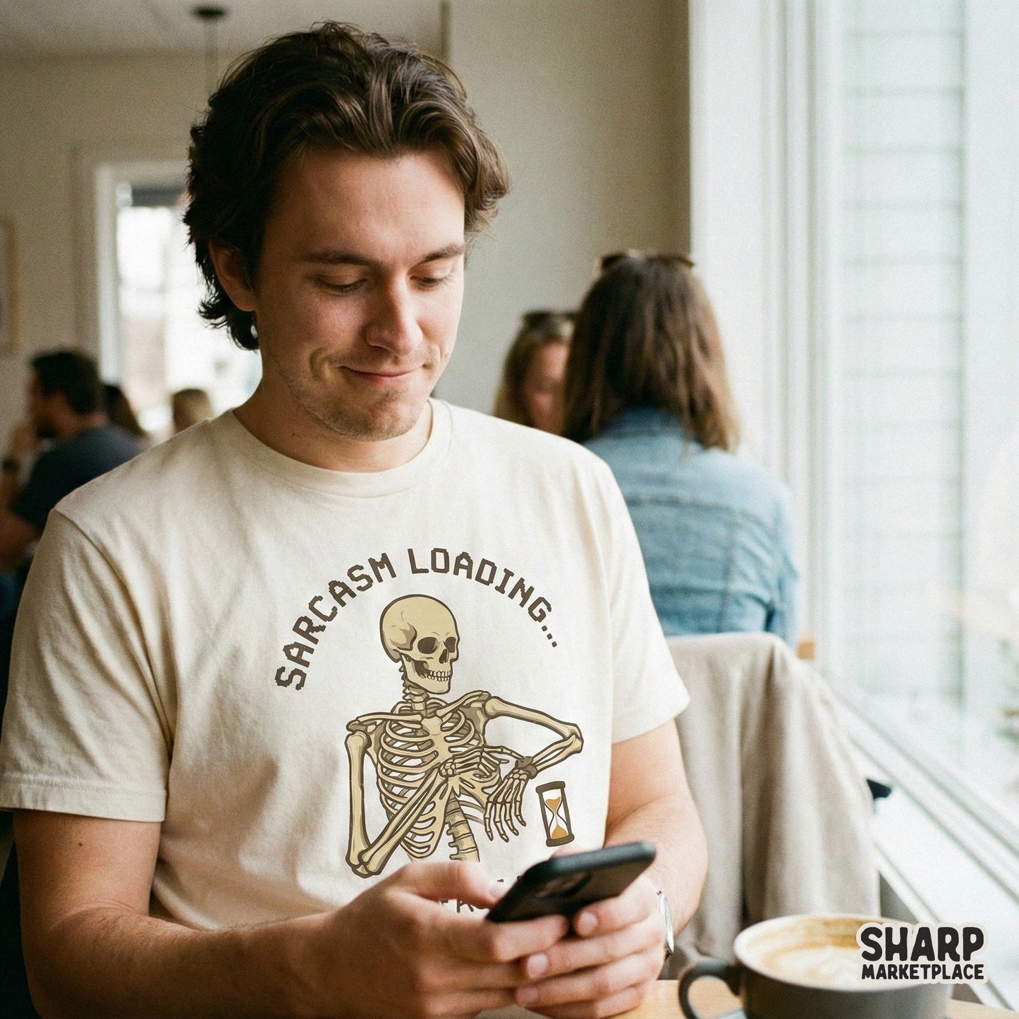 Sarcasm Loading Please Wait PNG, Funny Skeleton Shirt - 300 DPI Design