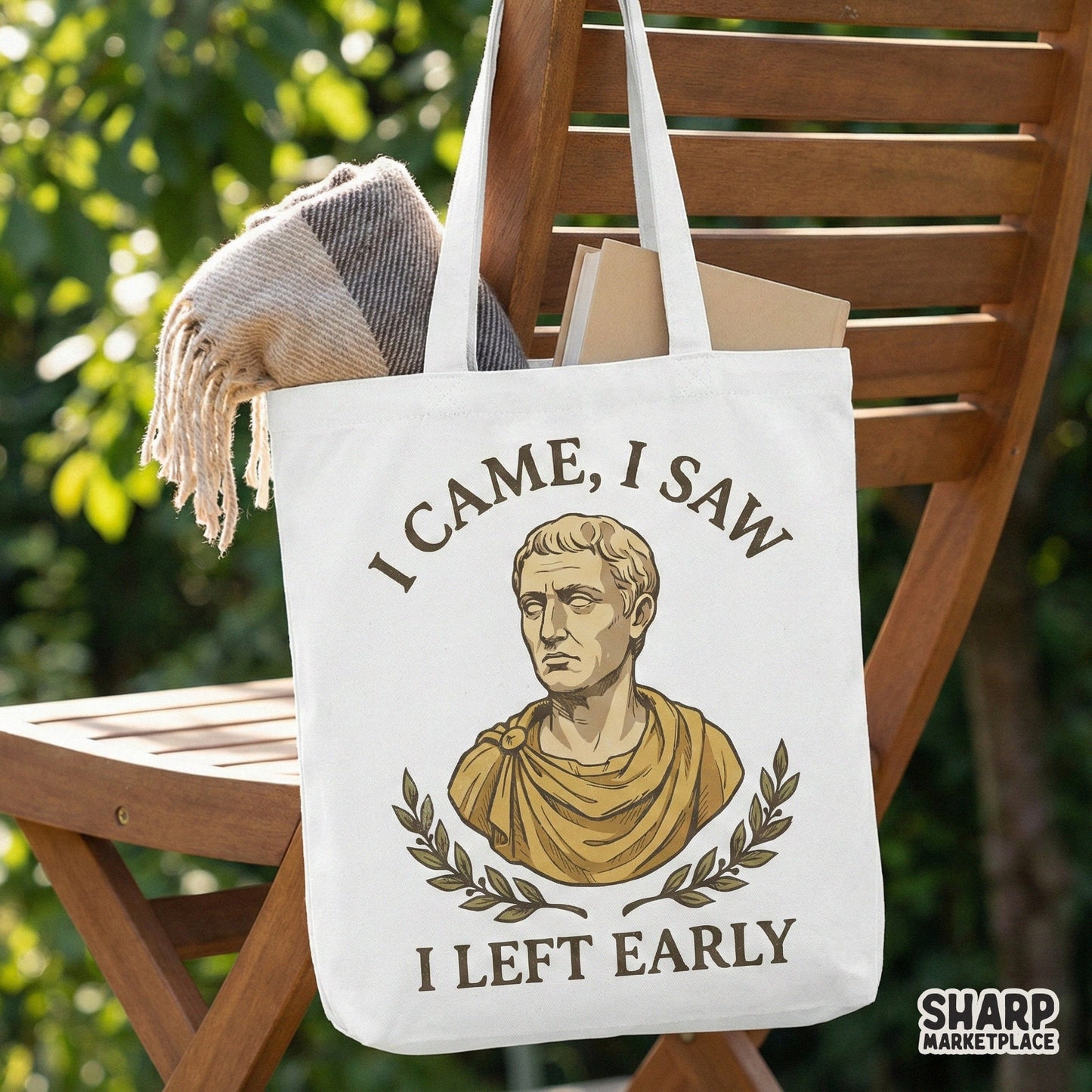 Sarcastic history-themed digital download featuring a Roman bust and laurel wreath, ideal for creating witty apparel and printable wall art.