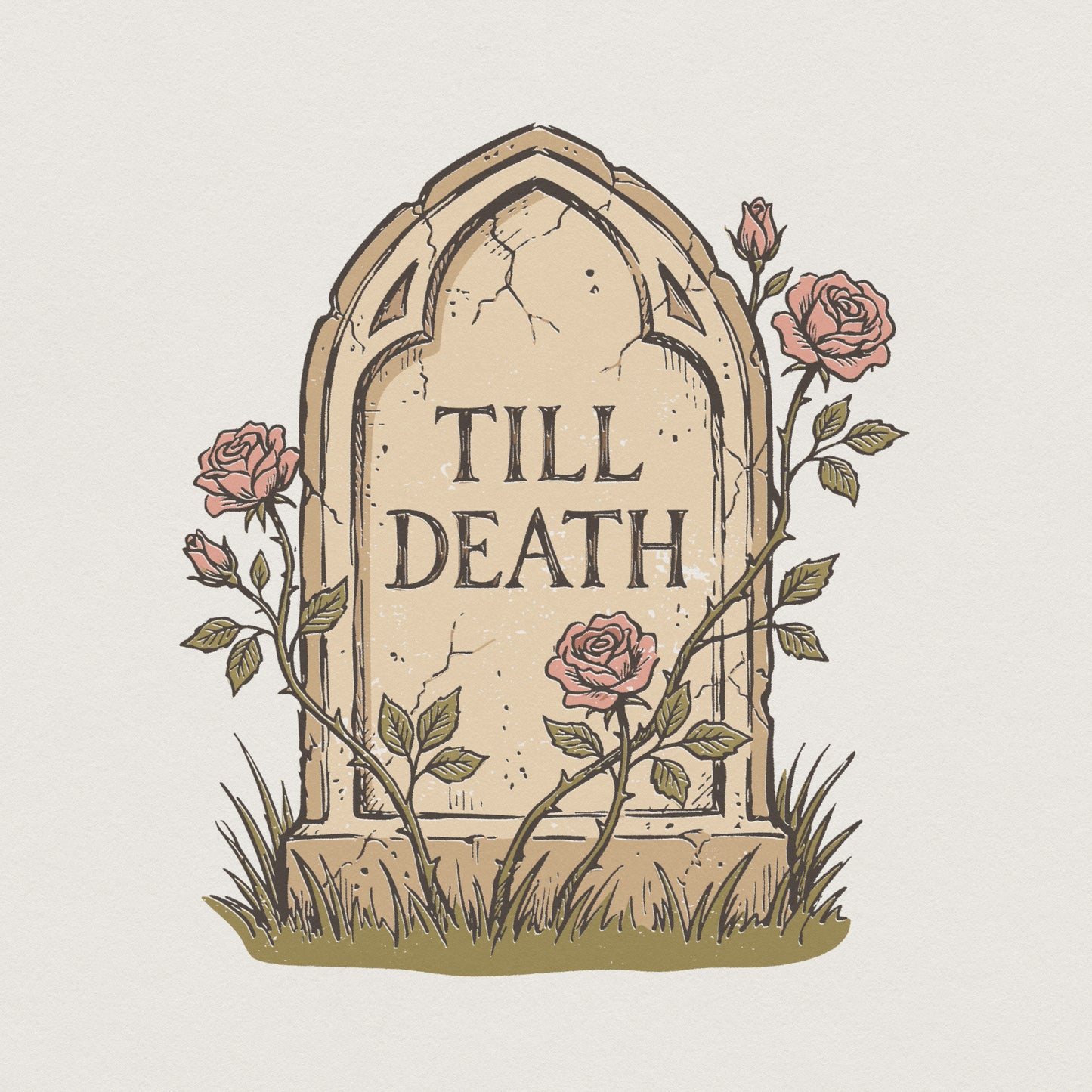 Till Death PNG, Romantic Gothic Shirt PNG - 300 DPI Design for T-Shirt