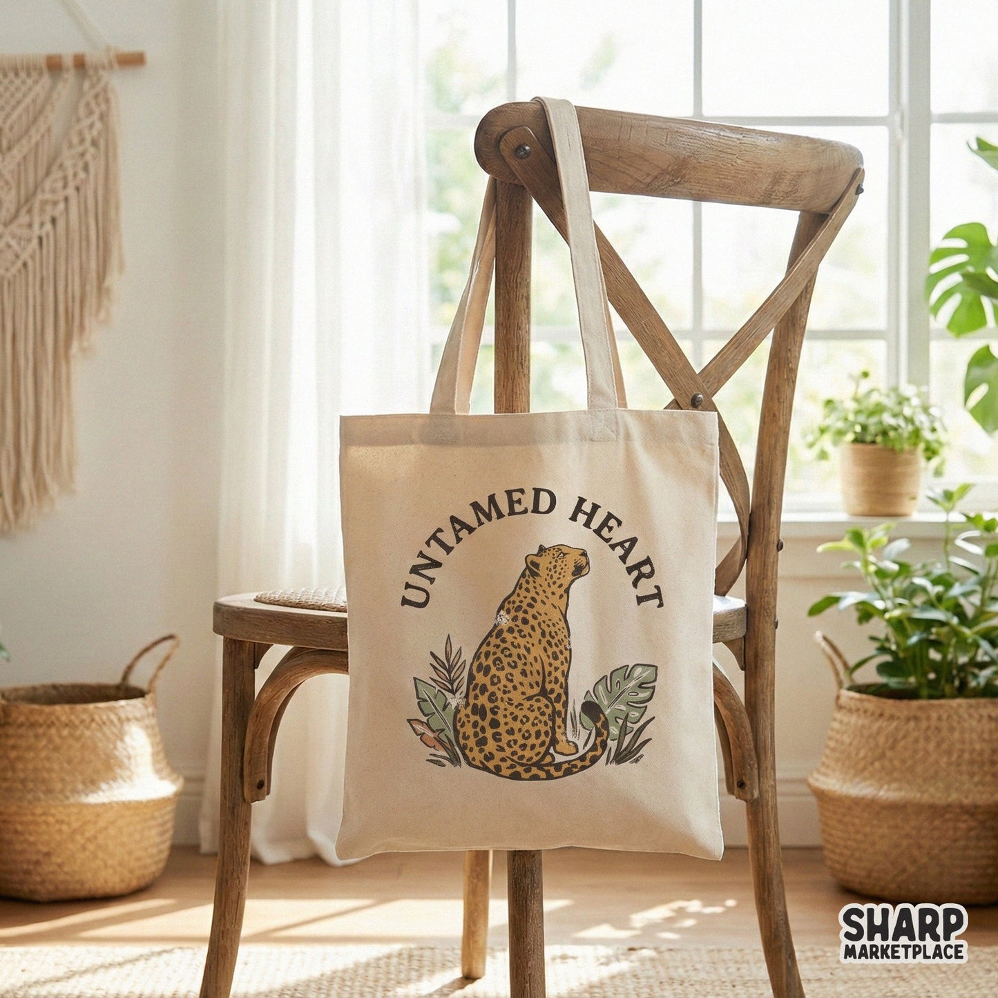 Untamed Heart Leopard PNG, Retro Wildlife Shirt Design - 300 DPI Design