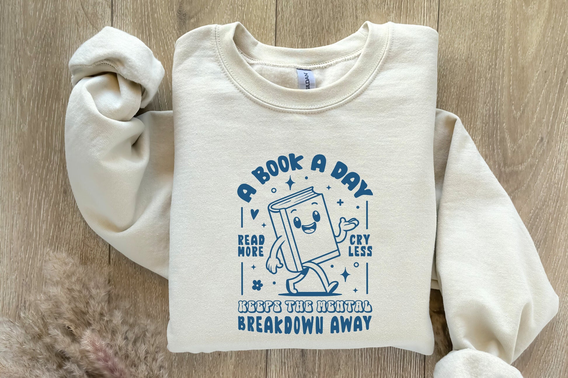 A Book A Day Keeps The Mental Breakdown Away Sticker, Funny Book Lover