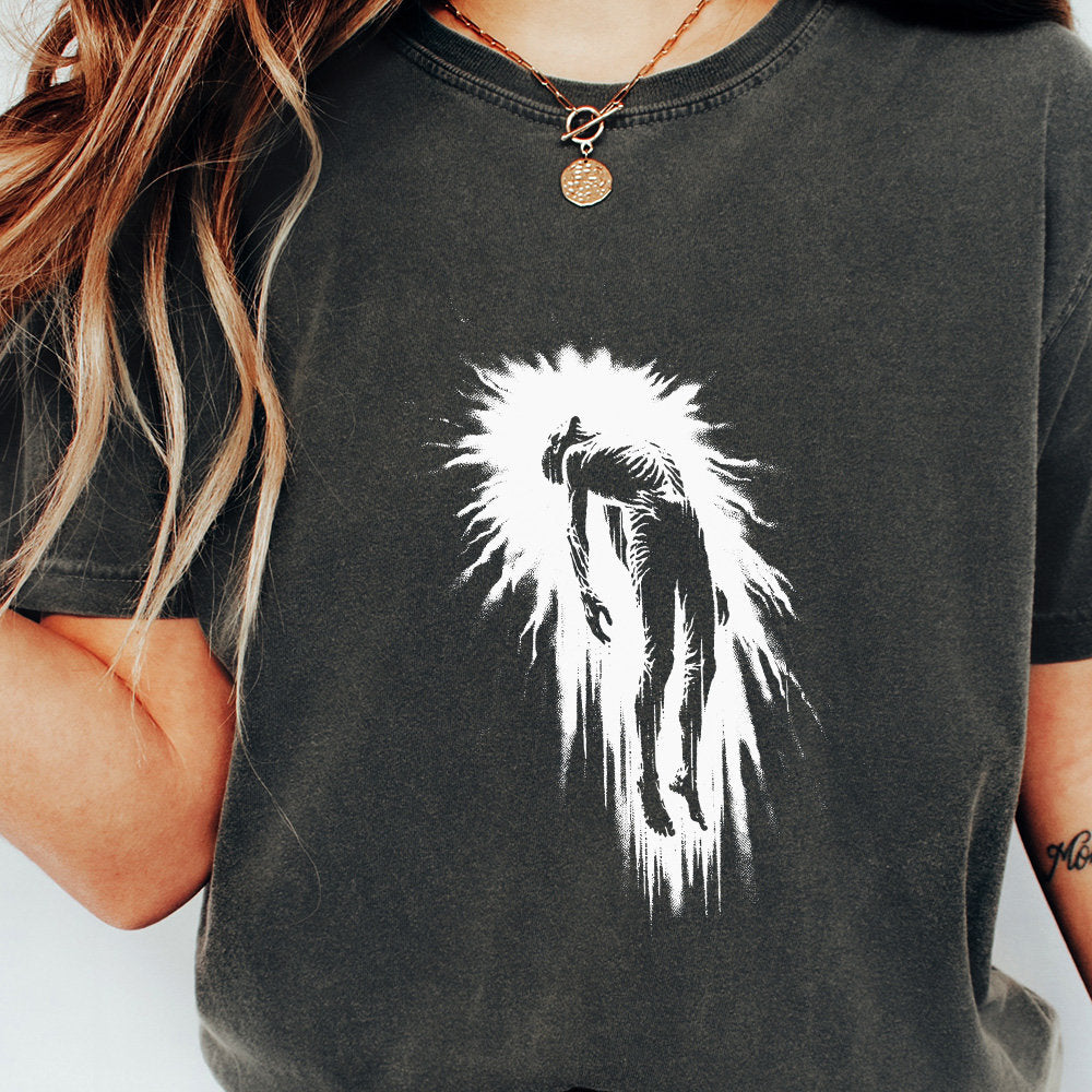 Illuminated Silhouette PNG, Radiant Human Figure Art - 300 DPI Design for