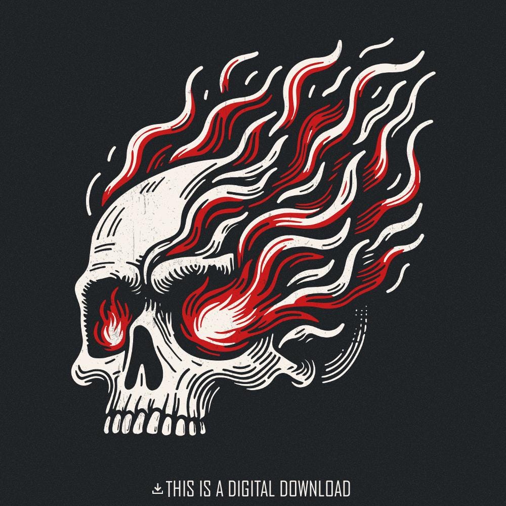 Skull PNG Alt 2, Sarcastic Sublimation Design - 300 DPI Design for T-Shirt