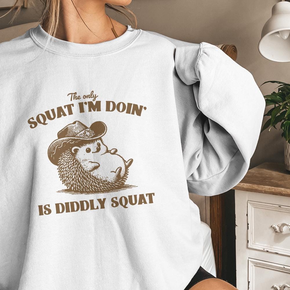 The Only Squat I'm Doing PNG Alt 2, Funny Racoon Digital Download - 300
