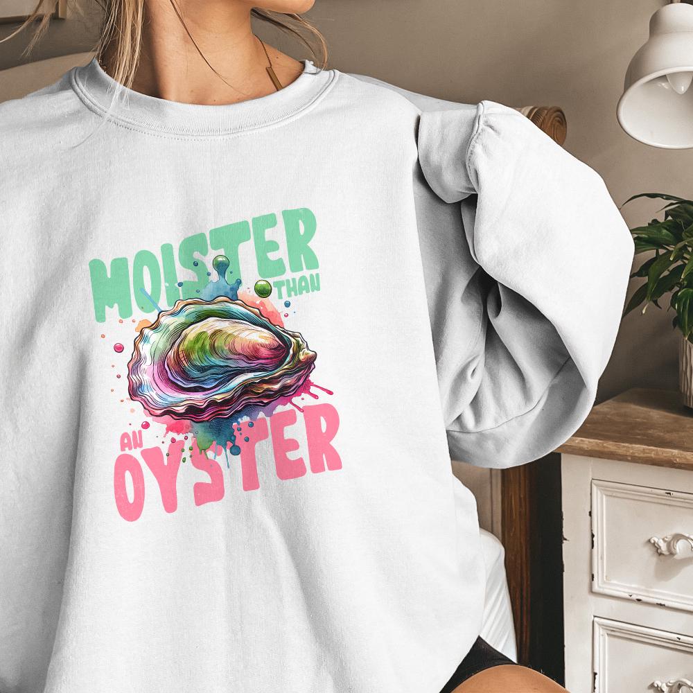 Moister Than An Oyster Funny Graphic PNG, Fun Adult Humour PNG - 300 DPI