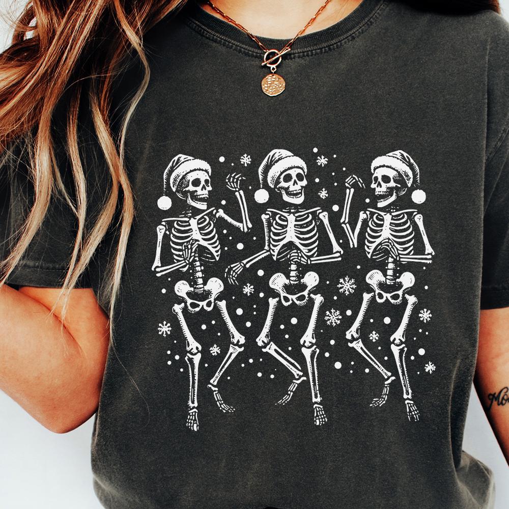 Dancing Skeleton Christmas PNG, Christmas Skeleton Dance - 300 DPI Design