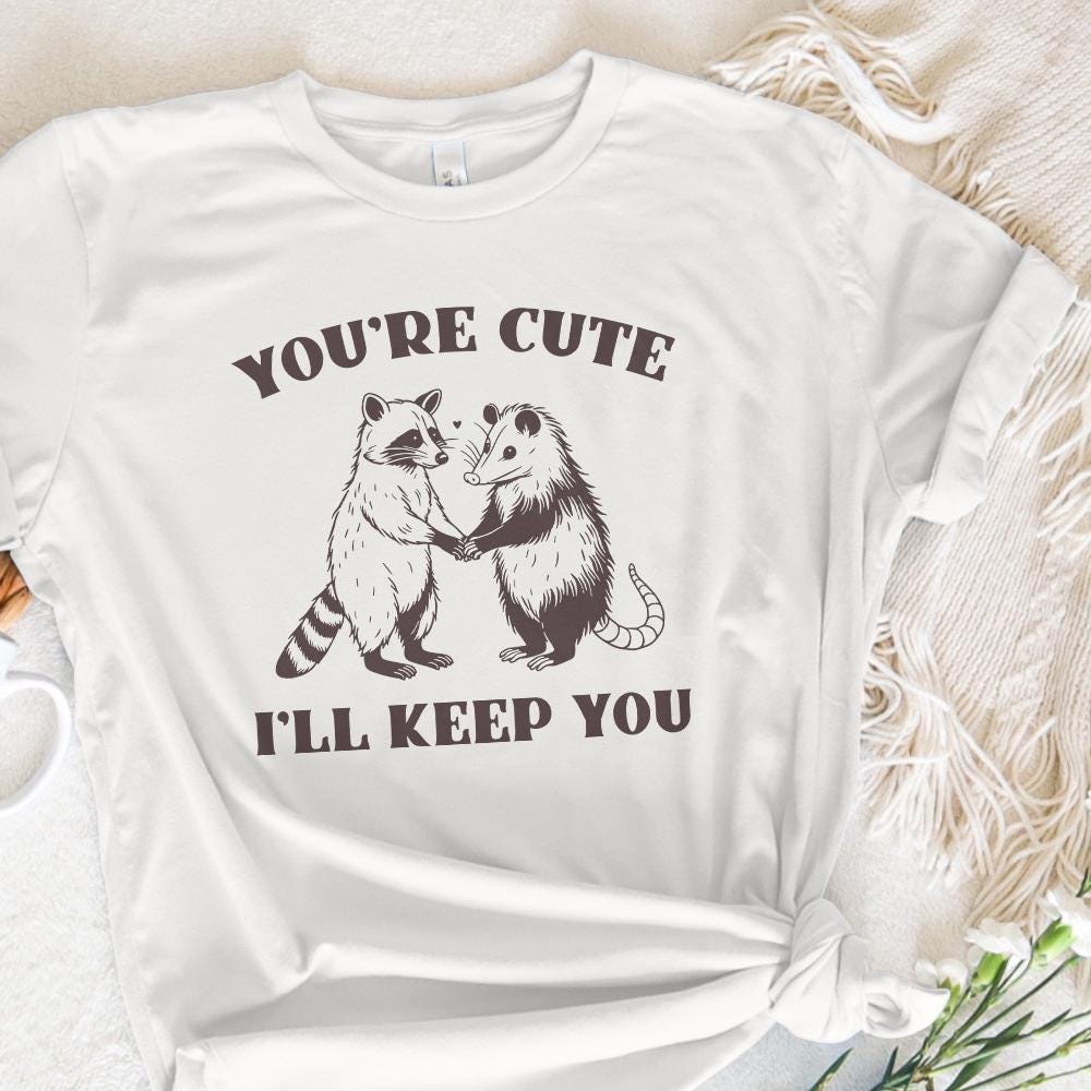 You're Weird I'll Keep You PNG, Funny Retro Raccoon Opossum Design - 300