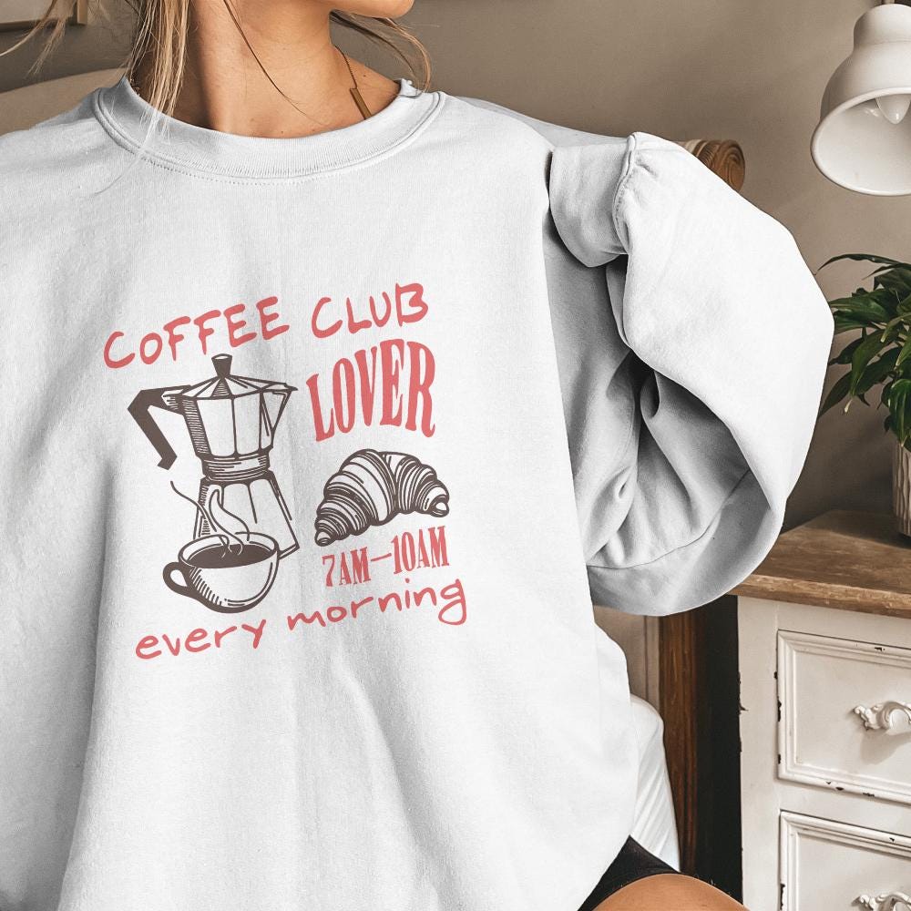Coffee Club Lover PNG, Trendy Coffee PNG - 300 DPI Design for T-Shirt