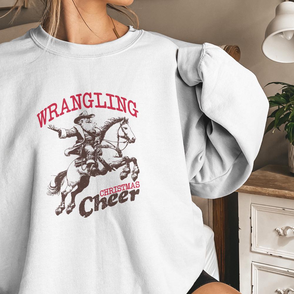 Wrangling Cowboy, Santa Western PNG - 300 DPI Design for T-Shirt