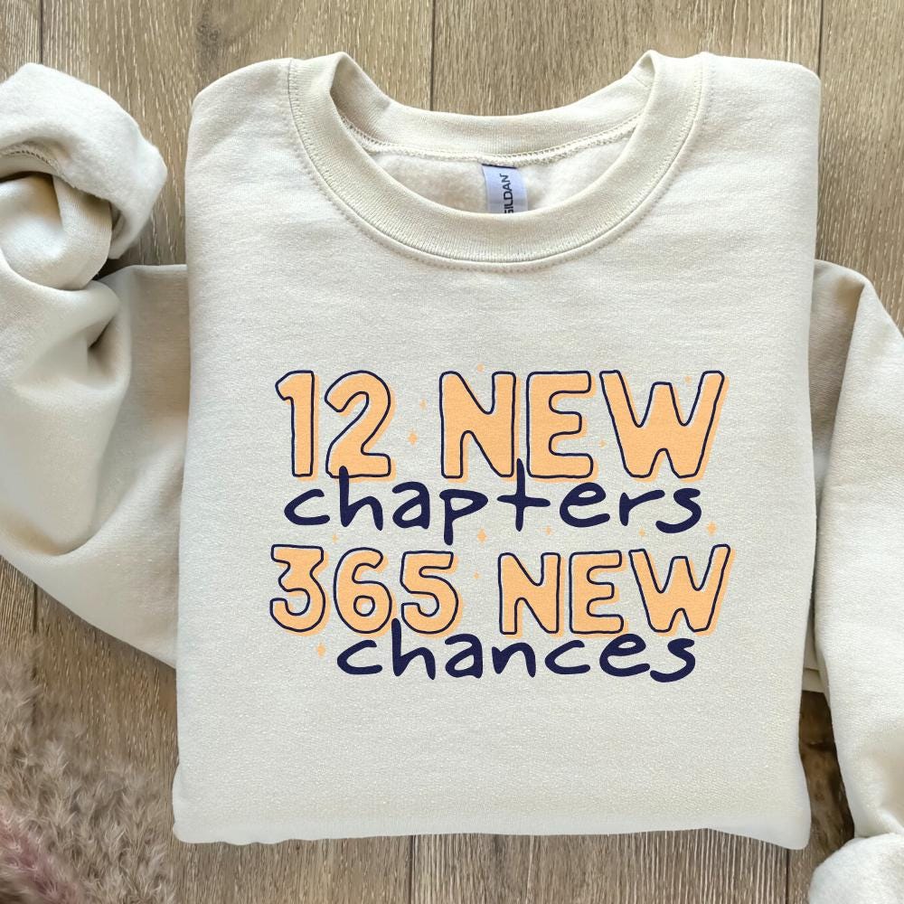 12 New Chapters 365 New Chances PNG, New Year 2025 png - 300 DPI Design