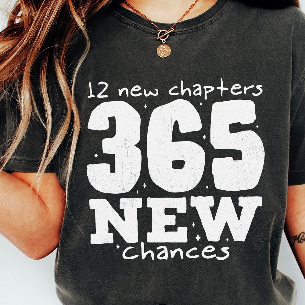 12 New Chapters 365 New Chances PNG, Simple New Years png - 300 DPI