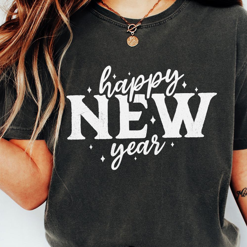 Happy New Year 2025 PNG, Digital Download - 300 DPI Design for T-Shirt