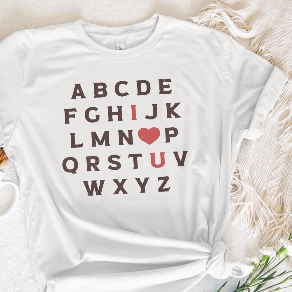ABC I Love You PNG, Valentines Day png - 300 DPI Design for T-Shirt