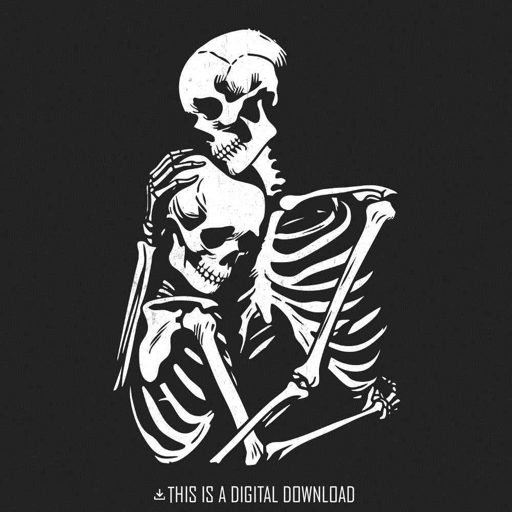 Skeleton Lovers png Alt 2, Valentine Skeleton - 300 DPI Design for T-Shirt