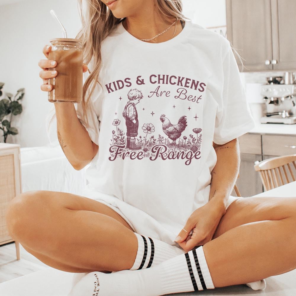 Free Range Farm Kid Design, Homestead PNG - 300 DPI Design for T-Shirt