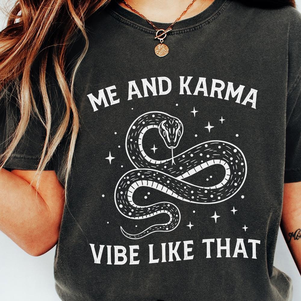 Me and Karma Vibe Like That PNG, Boho Karma Clip Art - 300 DPI Design for