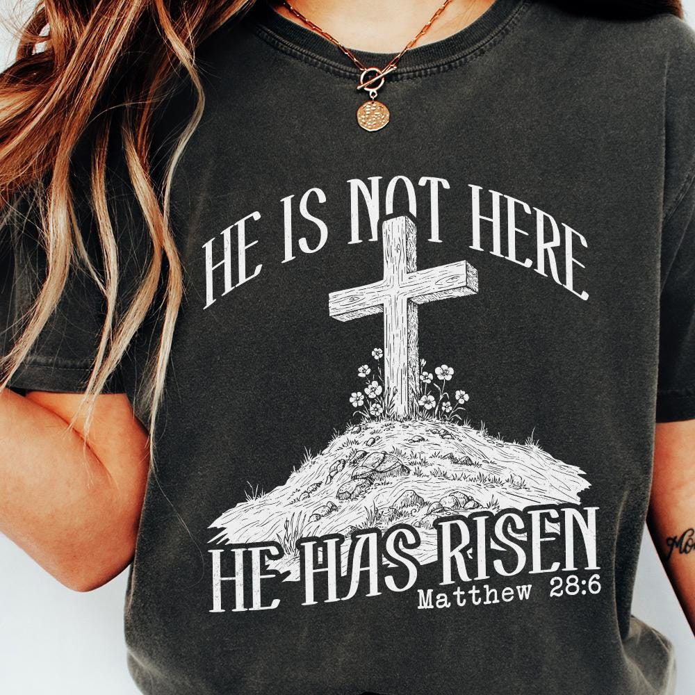 He Is Risen PNG, Christian Sublimation Designs - 300 DPI Design for T-Shirt