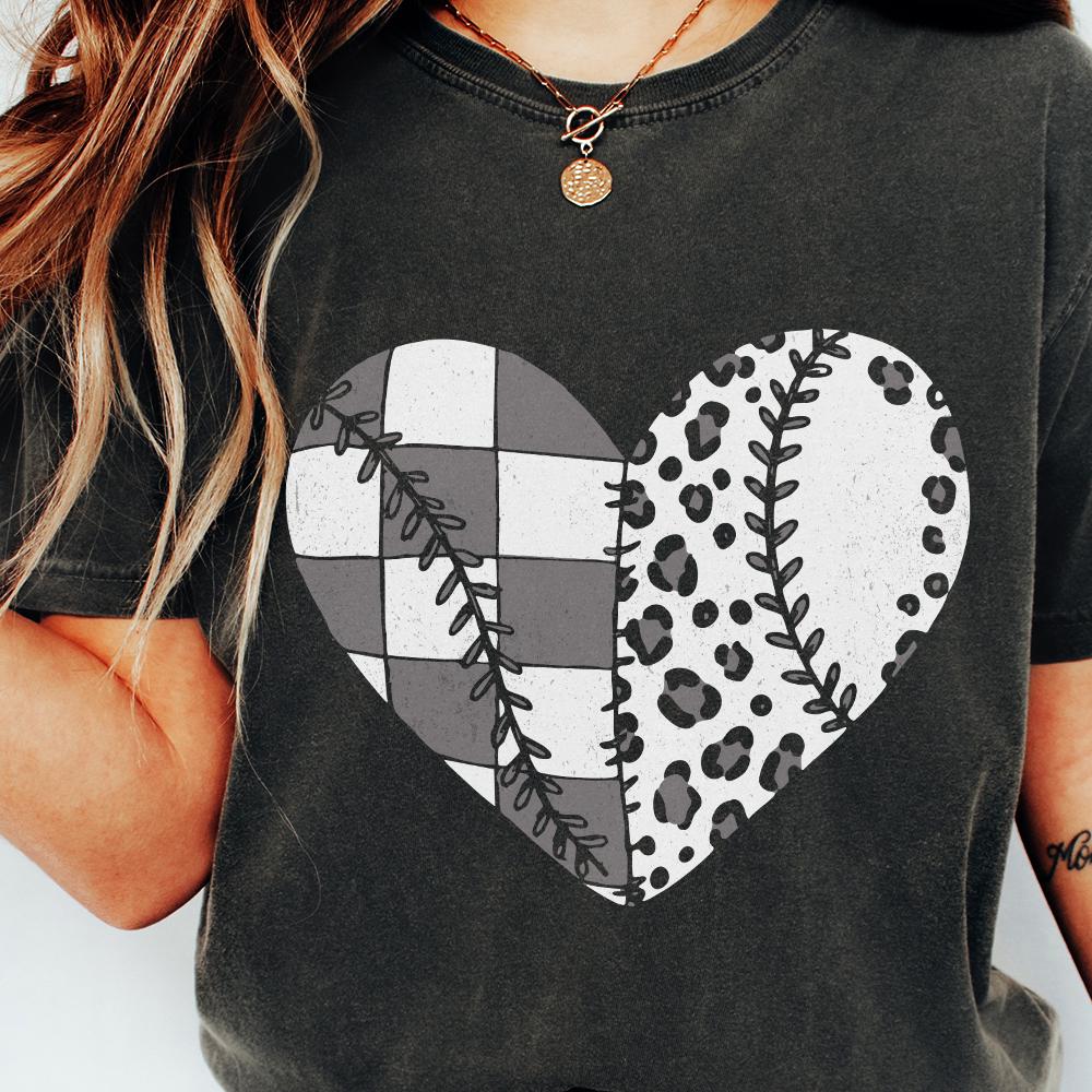 Softball Baseball Heart PNG, Sports Sublimation - 300 DPI Design for