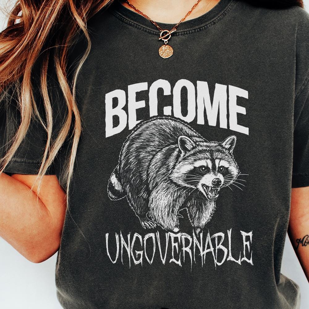 Vintage Angry Raccoon PNG, Trash Panda Meme Graphic - 300 DPI Design for