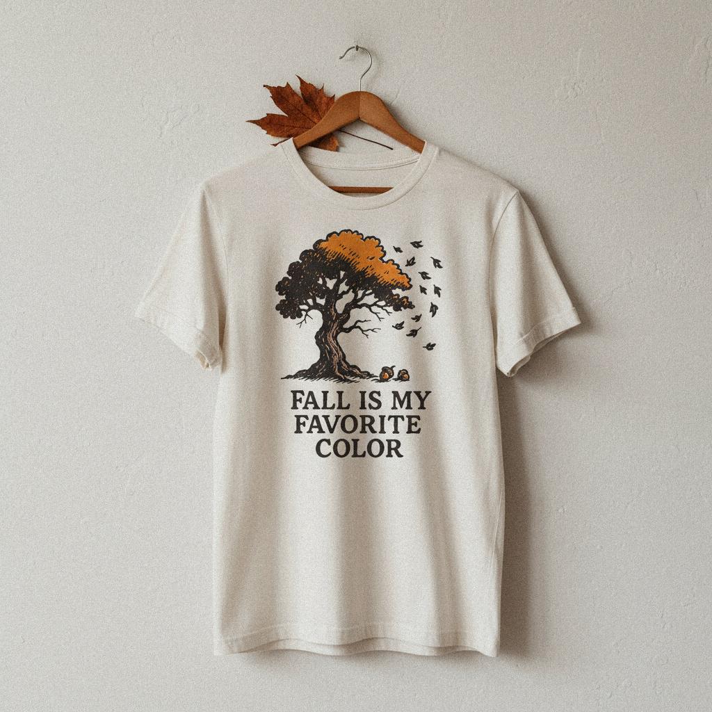 Fall Is My Favorite Color PNG, Autumn Tree Clipart - 300 DPI Design for