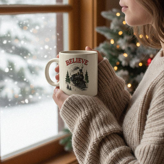 Believe PNG, Vintage Steam Train Clipart - 300 DPI Design for T-Shirt