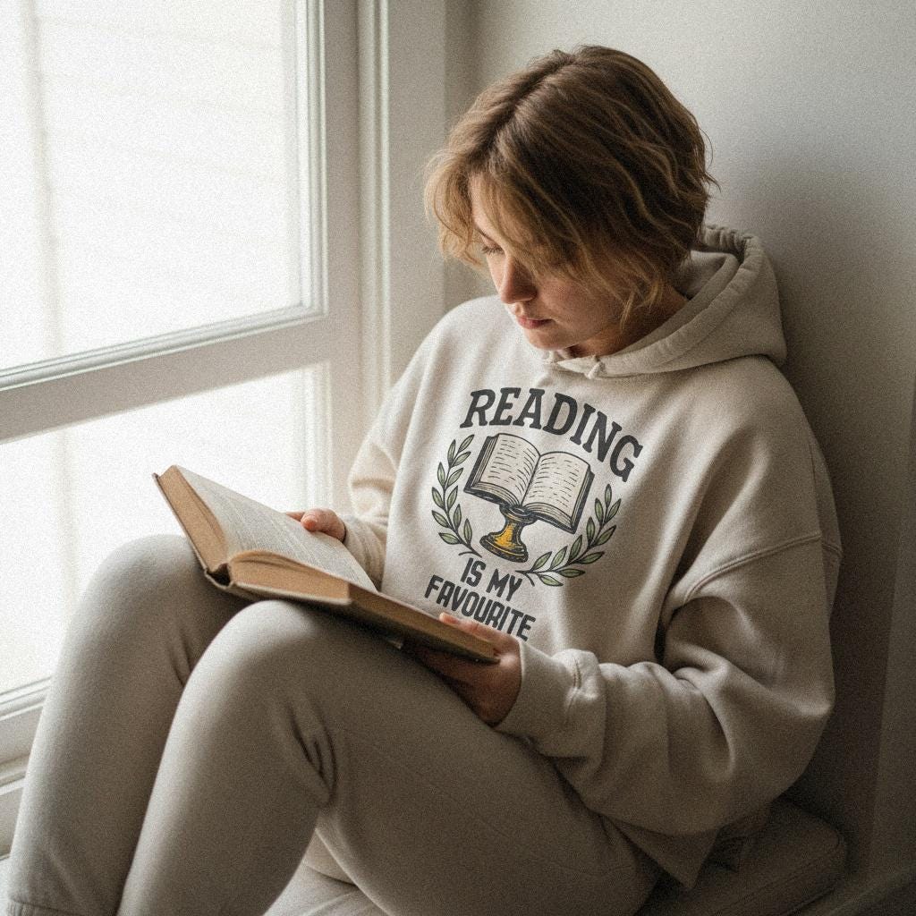 Reading Is My Favourite Sport PNG, Digital Download - 300 DPI Design for