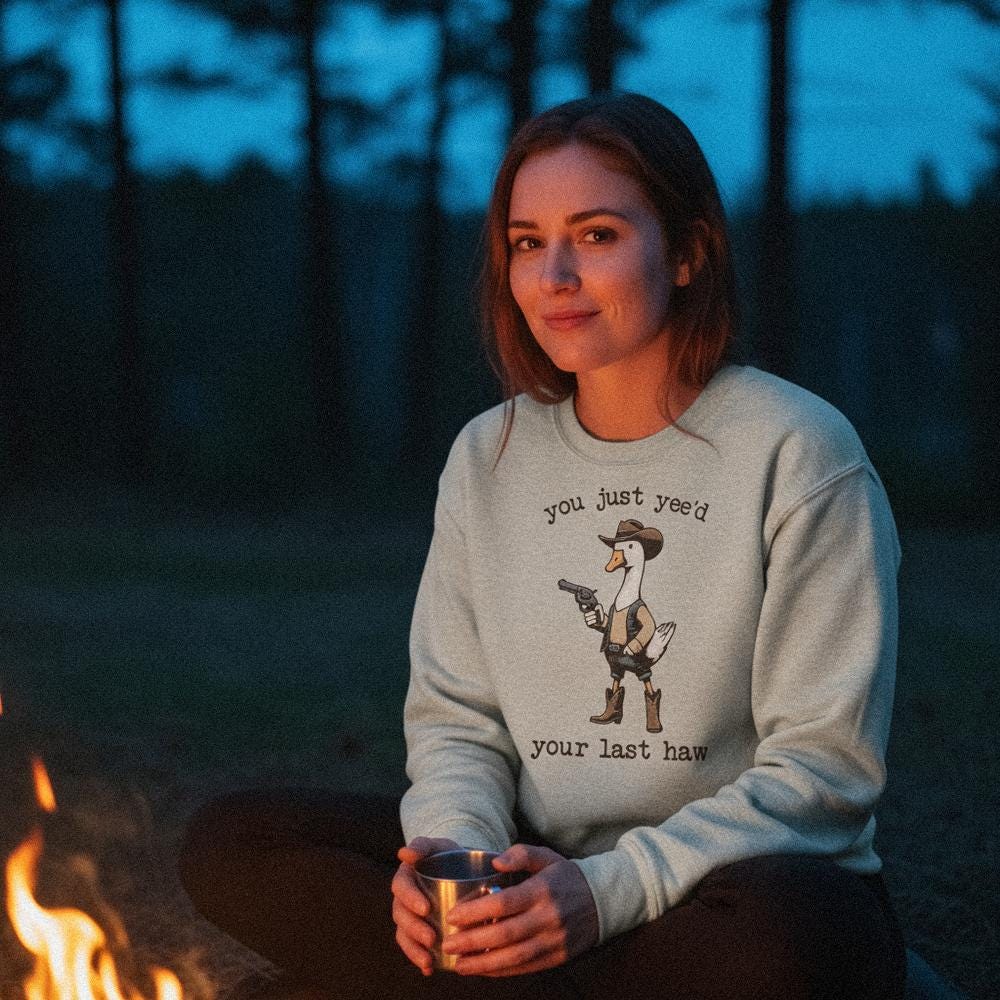 You Just Yee’d Your Last Haw PNG, Funny Cowboy Goose Digital Download -